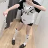 Novo Panda Verão Meia-Calça Fina Absorvente de Suor Respirável Versátil Panturrilha Felpudo Desodorante Fofo Verão Jk Menina Macia Tl