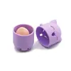Caja de Almacenamiento de Esponjas de Maquillaje de Silicona para Gatos Almacenamiento Separado para Huevos de Belleza Linda Transpirable Limpia Resistente al Moho Fondo Limpiable