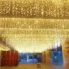 Cortina de Luces Cascada Cielo Estrellado LED Luz Decoración Interior Luz de Atmósfera Navideña Iluminación Exterior Cadena de Luces para Barra de Hielo