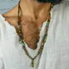 Collar de estilo étnico bohemio transfronterizo con diseño único de nicho, versátil para vacaciones en la playa, accesorio para el cuello ajustable