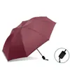 Guarda-chuva dobrável automático para homens e mulheres, grande e reforçado, de uso duplo para sol e chuva, proteção solar, proteção UV, guarda-chuva de sombra espessado