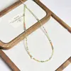 Nova Corrente de Clavícula com Contas Artesanais Mais Vendida para Mulheres, Colar de Pérolas de Água Doce e Pedras Naturais, Estilo Levemente Luxuoso Personalizado, Colar Versátil