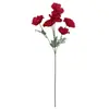 Flor artificial para casamento Flor de hibisco de 6 cabeças Salão de casamento Arranjo floral de guia de estrada Local de decoração Flor artificial Feito à mão 6 cabeças Madeira Algodão