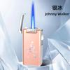 Encendedor de Inyección Directa Portátil de Moda con Patrón de Aurora Colorido de Aspecto Elegante Encendedor a Prueba de Viento de Llama Azul Regalo Venta al Por Mayor