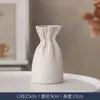 Estilo Ins Juego de Jarrones Pequeños de Cerámica Coloridos Adorno de Decoración de Escritorio Plisado Simple Soporte para Flores Secas de Sala de Estar Dormitorio