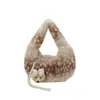 Otoño/Invierno 2026 Bolso de Mano Pequeño de Felpa Cálido y Lindo Transfronterizo Bolso Tote de Felpa Estilo Coreano para Llevar en la Mano/Hombro/Cruzado
