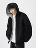 Chamarra Suéter con Capucha de Doble Cremallera Pesada Americana para Hombre Otoño e Invierno Duffy Guapo Casual Engrosada Contraste Cardigan de Pareja