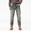 Ropa de Hombre Fengshe / Nuevo Otoño 2026 Jeans Ajustados Rotos y Desgastados para Hombre con Piernas Estrechas y Parches