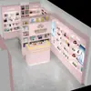 Vitrina de Cosméticos Pintura Horneada Simple Moderna Estante para Artículos de Sala de Transmisión en Vivo Vitrina de Exhibición de Productos para Salón de Belleza Gabinete para Cuidado de la Piel