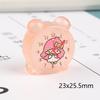 Reloj despertador luminoso de animales de dibujos animados para niños, simulación de bricolaje, casa de juegos, máquina de muñecas, mini juguete, accesorios de resina