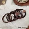 Diadema 2024 Nueva Banda de Goma Lazo para el Cabello de Mujer Simple Elegante Alta Elasticidad Duradero Funda de Cuero Lazo para el Cabello Cuerda para el Cabello