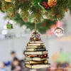 Estantería con Forma de Árbol de Navidad Transfronteriza Decoración de Árbol de Navidad Acrílico 2D Colgante Plano Colgante para Fiesta en Casa