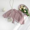 Roupas de bebê no início do outono 2024 Novo cardigã de malha para todos os jogos Calças para bebês menina primavera princesa camisa conjunto de três peças