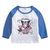 Camiseta de manga larga para niños y niñas, ropa de primavera y otoño 2023, nueva camisa de cuello redondo para niños, bonita camiseta de algodón para niños
