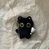 Nuevo Muñeco Gatito Negro Colgante de Bádminton Soporte de Pelota Colgante Exclusivo para Muñeco Llavero de Pareja