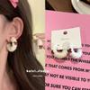 Pendientes de Felpa Suave con Lazo Otoño e Invierno de Arroz Glutinoso Haiyan Dulces Retro Alto Temperamento Pendientes de Otoño e Invierno