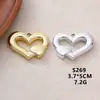 Superficie Lisa de Múltiples Especificaciones Accesorios de Corazón 3D Chapados en Metal Accesorios para Collares Pendientes Colgantes de Corazón Joyería