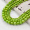 Cuentas redondas azul verdoso de 4-12 mm, cuentas de jade natural, cuentas de color sólido, colgante DIY, collar, pulsera, accesorios de joyería