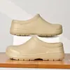 Sapatos de chef para homens, coleção de outono, antiderrapantes, impermeáveis e resistentes a óleo, sapatos de cozinha, com sola grossa de EVA, estilo slip-on, disponíveis em tamanhos grandes e projetados como sandálias confortáveis