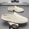 Zapatos Casuales de Verano para Hombre de Moda Slip-On Estilo Coreano Casual Transpirables de Lino y Lona