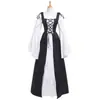 Disfraces Europeos y Americanos Transfronterizos de Halloween para Mujer, Vestido Retro de Dos Piezas de Palacio, Disfraces de Escenario de Drama Medieval