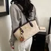 Bolsa feminina de grande capacidade, nova coleção outono/inverno 2026, design casual e único, bolsa de ombro, bolsa de braço, bolsa tote com padrão de losangos para o dia a dia