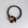 Novo Scrunchie Simples de Flor de Acetato, Cordão de Cabelo Estrela Fresca para Mulheres, Elástico de Cabelo, Elástico de Borracha Simples de Alta Elasticidade