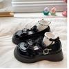 Zapatos de Cuero Pequeños Versátiles Estilo Retro Británico para Mujer Invierno 2026 Nuevos Zapatos Mary Jane de Correa Única con Suela Gruesa Estilo Francés