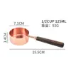 Juego de Tazas y Cucharas Medidoras Juego de Cucharas y Tazas Medidoras de Madera de Nogal Juego de Ocho Piezas de Cucharas Medidoras Doradas Rosadas Herramientas para Hornear
