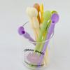 Popote, Cuchara para revolver, Vaso de agua, Vaso de vidrio, Popote para té de leche, Cuchara de plástico desmontable, Accesorios para vaso de doble propósito, Portátil