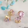 Accesorios para lazo garra de circonita sintética garra sencilla con taladro de palo de remolque accesorios para el cabello diy material para accesorios para el cabello