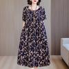 Vestido de Verano de Algodón Seda para Mujeres de Mediana Edad y Mayores Talla Grande Holgado Joven Madre Ropa de Casa Camisón Se Puede Usar Afuera