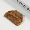 Peine de Sándalo Verde Mini Portátil de Bolsillo Doce Signos del Zodiaco Logo Personalizado Peine de Madera Regalo para Mujer Peine para Bebé