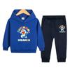 Meninos e Meninas Esporte Terno Primavera e Outono Novo 2022 Outono Moda Crianças com Capuz Calça Moletom Casual Conjunto de Duas Peças