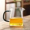 Copo de Cerimônia de Vidro Espesso, Copo de Cerimônia Quadrado, Conjunto de Chá Grande Transparente, Resistente ao Calor Mar de Chá Divisor de Chá, Conjunto de Chá, Individual