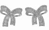 Aretes de botón de lazo dulce tridimensional para mujer con incrustaciones de circonita, aretes atmosféricos chapados en oro, lujo brillante, pin para oreja de plata esterlina S925
