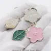 Pingente Personalizado de Liga Leve Acessório de Cabelo de Luxo Leve Estilo Japonês Fresco Feito à Mão Pérola Rosa Folha Verde Flor Decoração Presilha de Cabelo Sonhadora