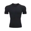 Comércio Exterior Roupas Esportivas Apertadas Corrida Respirável Roupas Fitness Treinamento Basquete Elástico Secagem Rápida Camada Base Camiseta de Manga Curta Slim Fit