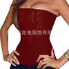 Moda europea y americana color liso simple sexy calle alta top de tubo sin hombros Y2K verano fiesta discoteca chica caliente camiseta sin mangas
