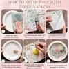 20 Piezas Servilletas Florales Variadas para Decoupage, Papel Decorativo Floral para Cóctel de Fiesta de Cumpleaños Hermoso Espléndido, 20 Estilos Cada Uno 6.5 Pulg