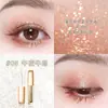 NOVO5460 Sombra de Ojos Crystal Sparkle Perlada Gusano de Seda Lentejuela Brillo Impermeable Pequeña Portátil Monocromática