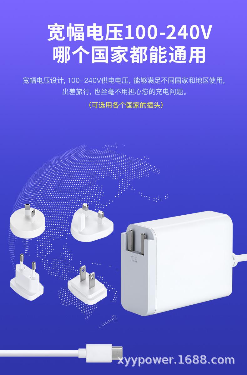 氮化镓PD65W可换头带线