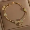 Pulsera colgante marca Fu femenina ajustable imitación jade Hetian diseño de nicho Ins para novias Red net lujo ligero Venecia