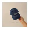 Gorra de Béisbol Vaquera Lavada Estilo Coreano para Niños, Unisex con Letras Bordadas, Gorra de Mezclilla de Alta Calidad para Todas las Estaciones