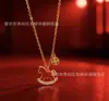 Colar Vermelho para Mulheres no Ano do Zodíaco, Banhado a Ouro, Novo Estilo Chinês, Tendência Nacional, Ano do Cavalo Colar Atacado