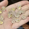 Coleção de Cristal Branco Natural, Contas de Abóbora, Contas de Flor de Maracujá, Acessórios Artesanais, Pulseiras DIY Feitas à Mão, Joias da Moda