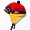 Chapéu Trapper de Inverno Estilo Coreano para Crianças, Gorro Quente com Abas de Orelha em Lã Grossa para Meninos e Meninas Bebês, Chapéu Lei Feng Fofo para Bebês