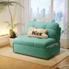 Sofá-cama multifuncional estilo creme, dobrável e extensível, adequado para apartamentos pequenos, salas de estar, imóveis de aluguel, escritórios e varandas