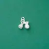 Plata de Ley S925 Sólida Estilo Chino Nuevo Estilo Chino Bolsa de Dinero Colgante de Loto DIY Pulsera de Cristal Pulsera