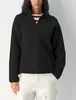 Suéter de Forro Polar para Mujer 2025 Otoño e Invierno Moda Europea y Americana Nuevo Sudadera con Cremallera y Bolsillo de Cuello Alto para Mujer